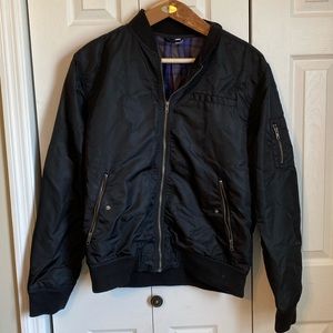 Vintage Biker Jacket with Flannel Interior